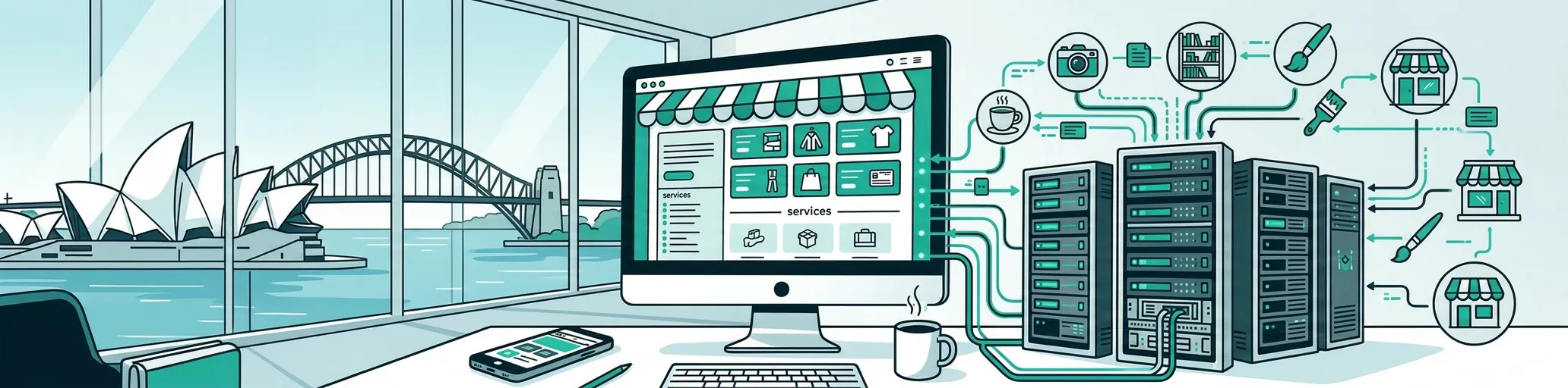 Sydney small business owner reviewing their website performance